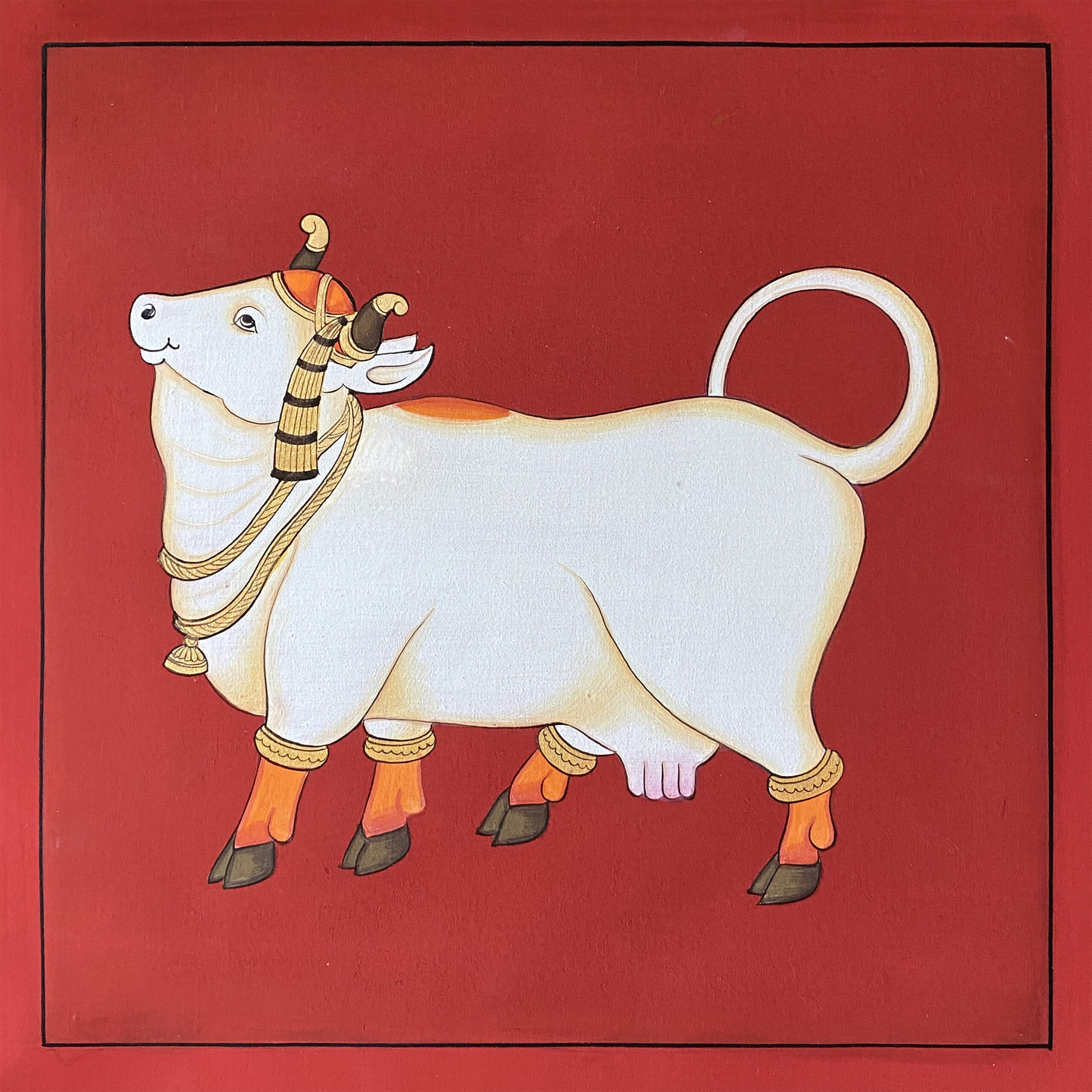 SKU-FR3013 - Krishna as Govinda 11 x 11 inches.jpg - PRICE - 18,000