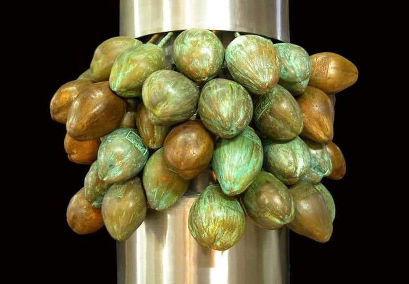 untitled , 102 x 42 x 42 bronze and steel